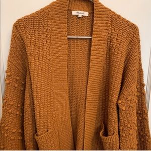 madewell bobble cardigan egyptian gold
